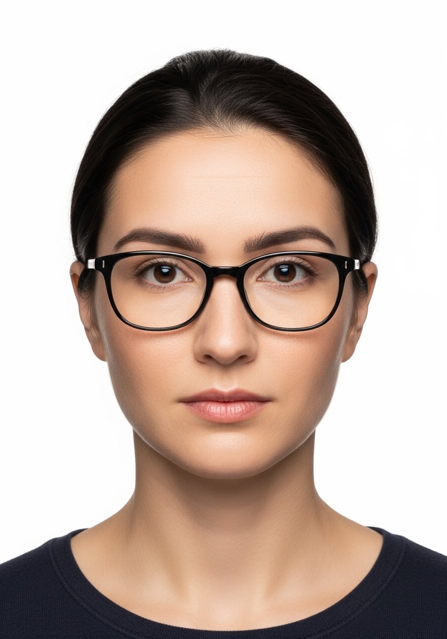 Correct passport photo example for Tanzania eVisa showing proper specifications