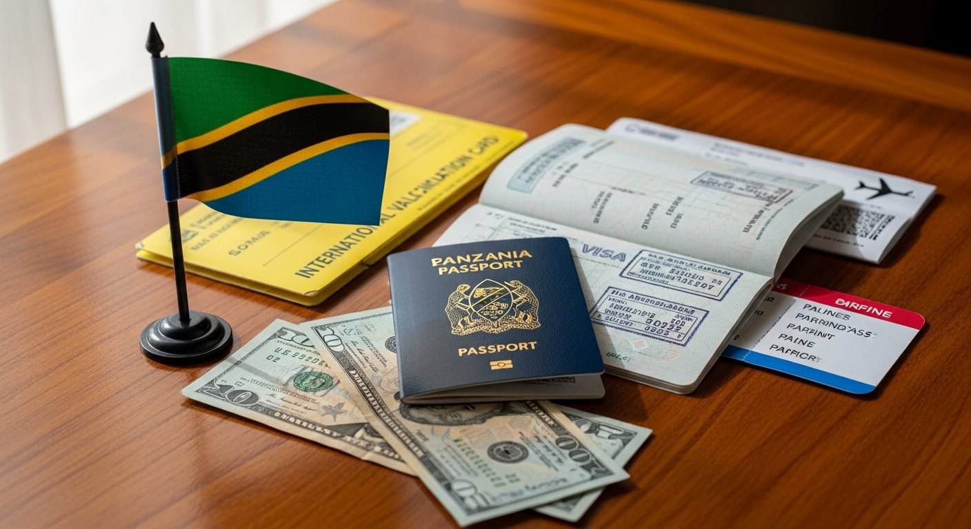 Professional passport photo setup for Tanzania eVisa photo requirements